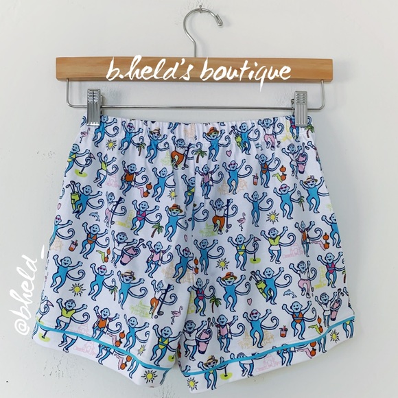 Roller Rabbit Palm Beach Monkey Polo Pajamas in Multi Monkey Size XXS New NWT - Picture 14 of 17